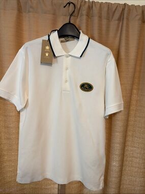 NWT Burberry Shalowe White Polo Shirt size XS